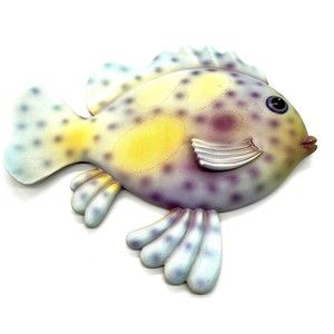 Sue Williams Resin Tropical Fish Wall Hanging 10" 1996 Beach Ocean Decor